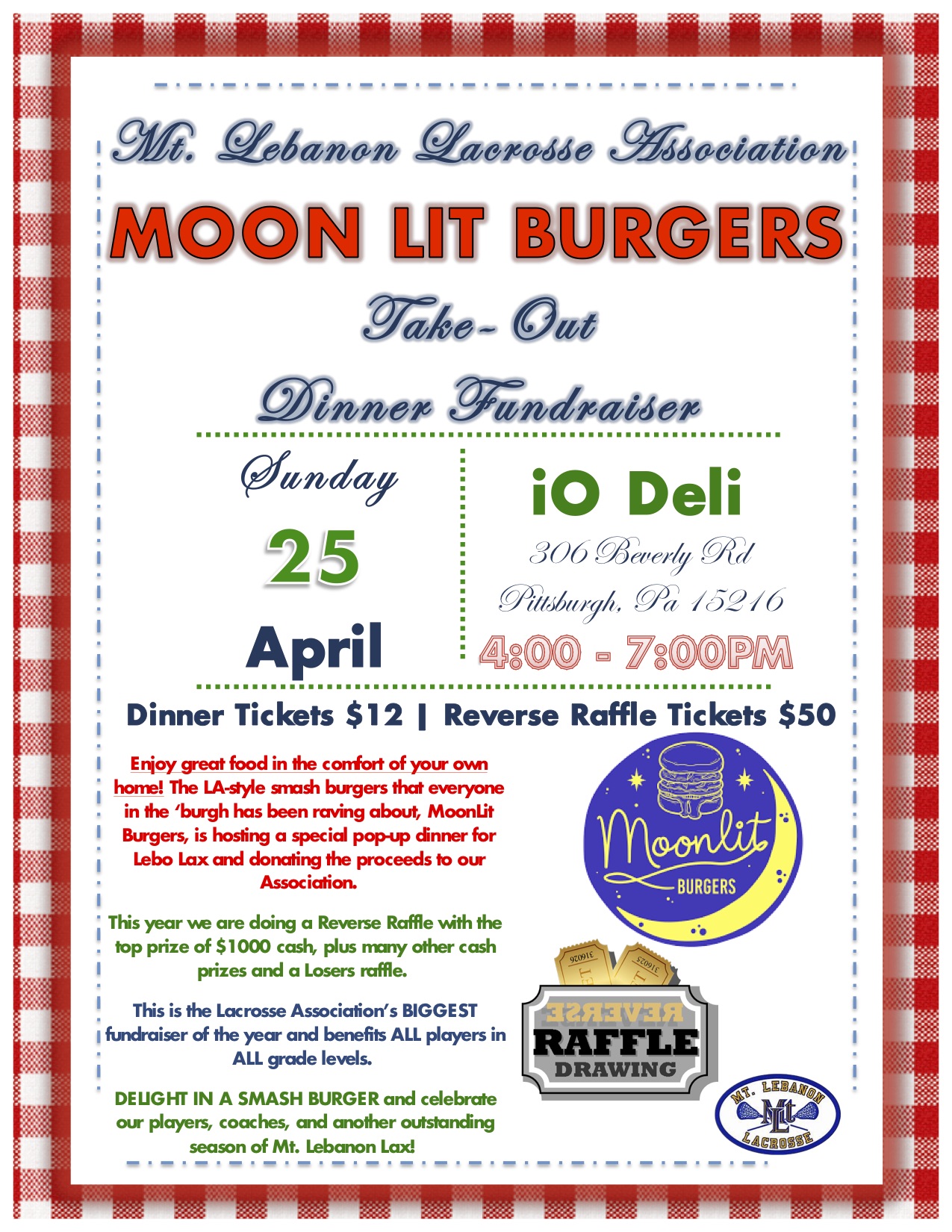 MTLLA Spaghetti Dinner Fundrasier 2021