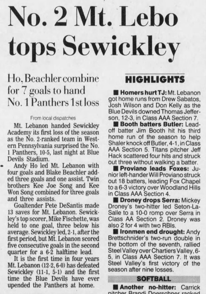April 29, 1998 - Pittsburgh Post-Gazette