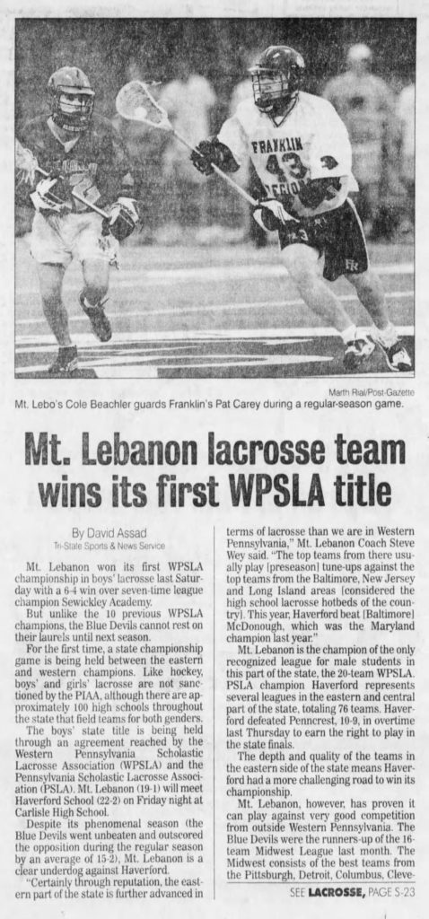June 7, 2000 - Pittsburgh Post Gazette