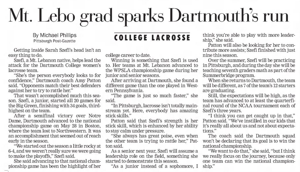 June 8, 2006 - Pittsburgh Post-Gazette